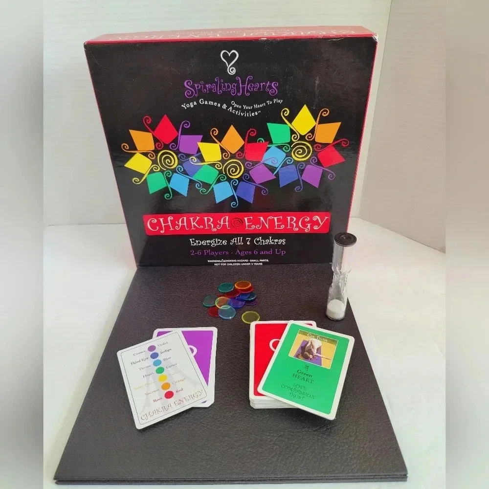 Chakra Energy Yoga Pose Game, EXC, by Spiraling Hearts, Complete